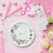 Aangepaste vlinder Baby shower Papieren Bordje (Feest)