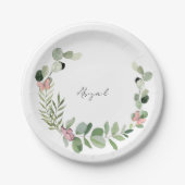 Aangepaste vlinder Baby shower Papieren Bordje (Voorkant)