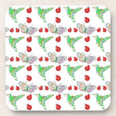Aangepaste vlinder, Hummingbird en Ladybug Pattern Bier Onderzetter (Voorkant)