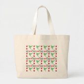 Aangepaste vlinder, Hummingbird en Ladybug Pattern Grote Tote Bag (Voorkant)