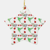 Aangepaste vlinder, Hummingbird en Ladybug Pattern Keramisch Ornament (Voorkant)