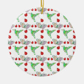 Aangepaste vlinder, Hummingbird en Ladybug Pattern Keramisch Ornament (Voorkant)