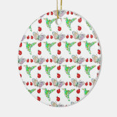 Aangepaste vlinder, Hummingbird en Ladybug Pattern Keramisch Ornament (Links)