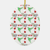 Aangepaste vlinder, Hummingbird en Ladybug Pattern Keramisch Ornament (Voorkant)