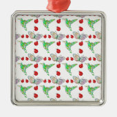 Aangepaste vlinder, Hummingbird en Ladybug Pattern Metalen Ornament (Voorkant)