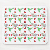 Aangepaste vlinder, Hummingbird en Ladybug Pattern Muismat (Voorkant)