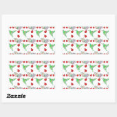 Aangepaste vlinder, Hummingbird en Ladybug Pattern Rechthoekige Sticker (Vel)