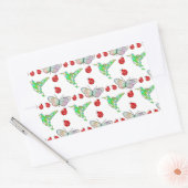 Aangepaste vlinder, Hummingbird en Ladybug Pattern Rechthoekige Sticker (Envelop)