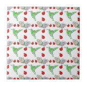 Aangepaste vlinder, Hummingbird en Ladybug Pattern Tegeltje (Voorkant)