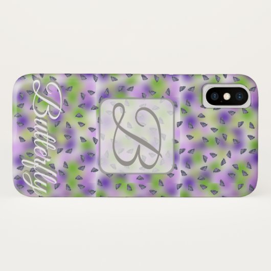 Aangepaste vlinder Iphone x hoesje (Achterkant (horizontaal))