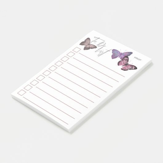 Aangepaste vlinder om lijst te doen post-it® notes (Schuin)