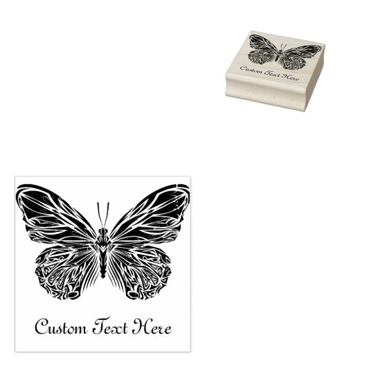 Aangepaste vlinder rubberstempel (Gestempeld)