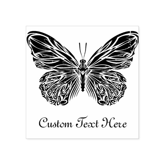 Aangepaste vlinder rubberstempel (Afrduk)