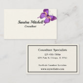 Aangepaste vlinder  Visitekaartjes voor haar (Voorkant / Achterkant)