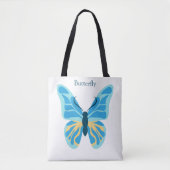 Aangepaste vlinderkleuren Grafische gepersonalisee Tote Bag (Voorkant)