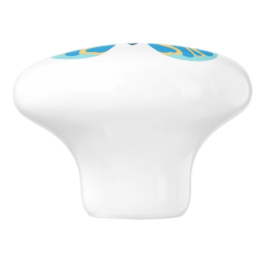 Aangepaste vlinderkleurenafbeelding keramische knop (Zijkant)