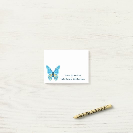 Aangepaste vlinderkleurenafbeelding post-it® notes (Op bureau)