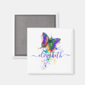 Aangepaste vlinderspaar magneet (Voorkant / Achterkant)