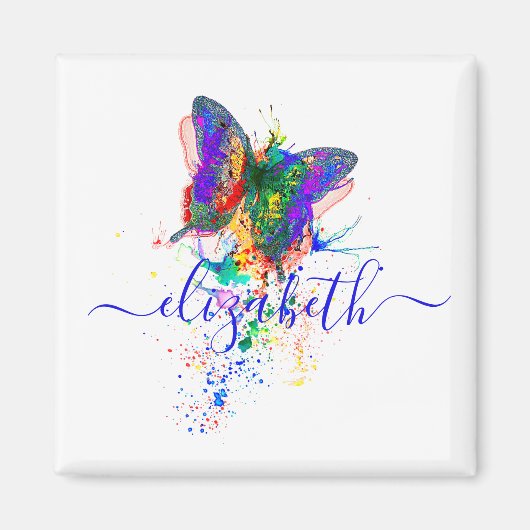 Aangepaste vlinderspaar magneet (Voorkant)