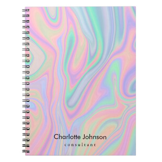 Aangepaste vloeibaar-inktpasteelkleur notitieboek (Voorkant)