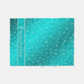 Aangepaste vlootsbrieven van gekleurd glanzend fleece deken (Voorkant (Horizontaal))