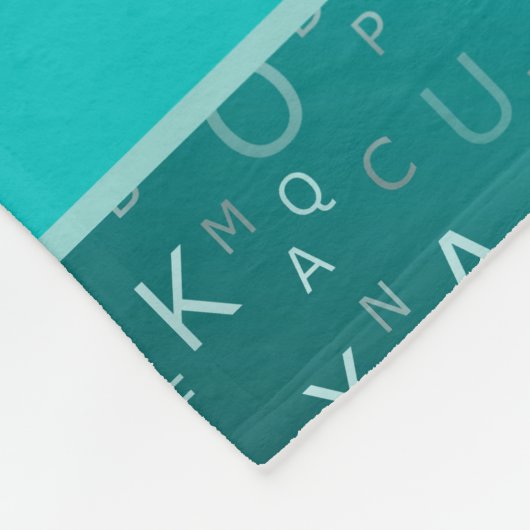 Aangepaste vlootsbrieven van gekleurd glanzend fleece deken (Hoek)