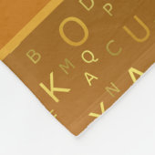 Aangepaste vlootsbrieven van gekleurd glanzend fleece deken (Hoek)