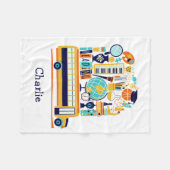 Aangepaste vlootsdekens voor schoolillustraties fleece deken (Voorkant (Horizontaal))
