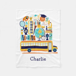 Aangepaste vlootsdekens voor schoolillustraties fleece deken