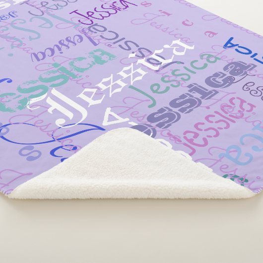 aangepaste vlootsnaam blanket paars: sherpa deken (3/4)