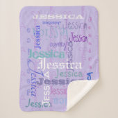 aangepaste vlootsnaam blanket paars: sherpa deken (Voorkant)