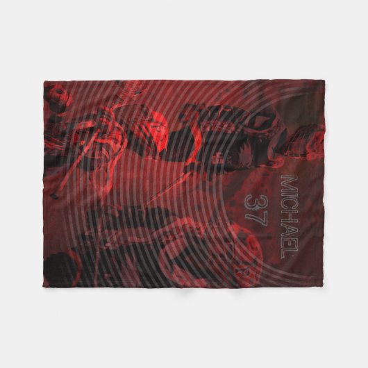 Aangepaste vlootzak voor Lacrosse-spelers Fleece Deken (Voorkant (Horizontaal))