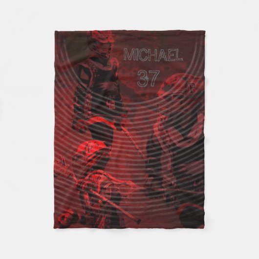 Aangepaste vlootzak voor Lacrosse-spelers Fleece Deken (Voorkant)