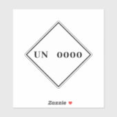 Aangepaste VN-nummerSticker Sticker (Vel)