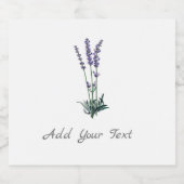 Aangepaste voedingsbodem Lavender Herb Label Set Likeurfles Etiket (Enkel label)