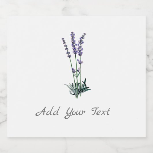 Aangepaste voedingsbodem Lavender Herb Label Set Likeurfles Etiket (Enkel label)