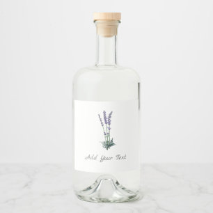 Aangepaste voedingsbodem Lavender Herb Label Set Likeurfles Etiket