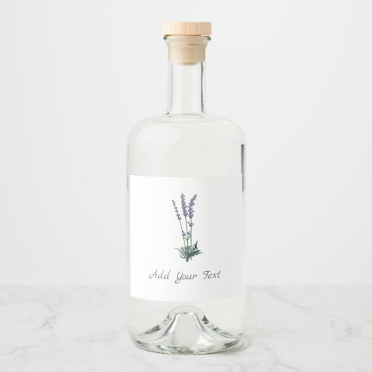 Aangepaste voedingsbodem Lavender Herb Label Set Likeurfles Etiket (Voorkant)