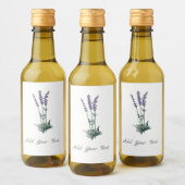 Aangepaste voedingsbodem Lavender Herb Label Set Wijn Etiket (Flessen)