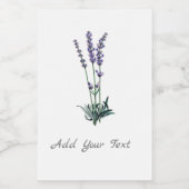 Aangepaste voedingsbodem Lavender Herb Label Set Wijn Etiket (Enkel label)