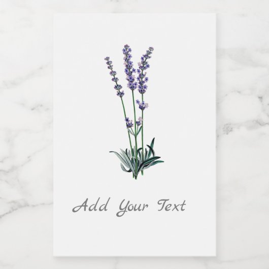 Aangepaste voedingsbodem Lavender Herb Label Set Wijn Etiket (Enkel label)