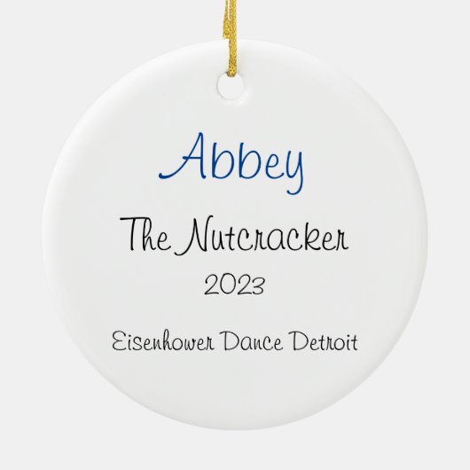 Aangepaste voedingskraker Clara Keepomwille kerami Keramisch Ornament (Achterkant)