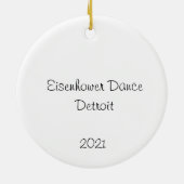 Aangepaste voedingskraker Party Girl/Mouse/ventila Keramisch Ornament (Achterkant)