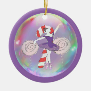 Aangepaste voedingskraker Sugar Plum Fairy Ornamen Keramisch Ornament