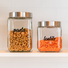 Aangepaste voedselcontainerlabels sticker