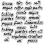 Aangepaste voedselcontainerlabels sticker (Voorkant)