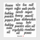 Aangepaste voedselcontainerlabels sticker (Vel)