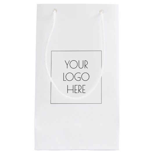 Aangepaste voeg uw bedrijf Logo Klein Cadeauzakje (Voorkant)