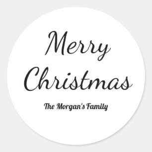 aangepaste voeg uw foto tekst vrolijk kerstfeest ronde sticker