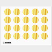Aangepaste voeg uw tekst faux goud blanco sjabloon ronde sticker (Vel)